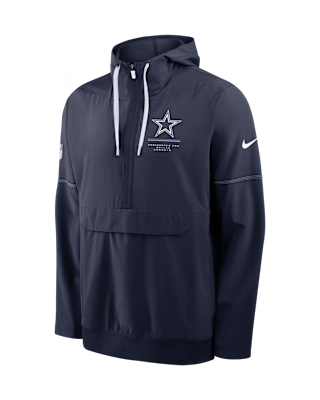 Dallas Cowboys Sideline Anorak Men's Nike NFL 1/2-Zip Hooded